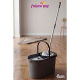 Follow Me Follow Me Döner Başlıklı Mikrofiber Temizlik Seti 19 Lt (Metalik Gri) -FM410205gri