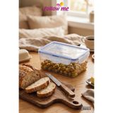 follow me Sızdırmaz Dikdörtgen Saklama Kabı 850 ml