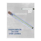 Folveit 24 Led Beyaz Işık Taşınabilir Mini Usb Led Lamba