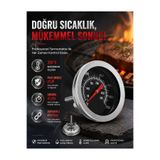 Folveit 350 Santigrat Derece Paslanmaz Çelik Barbekü Izgara Fırın Termometre Sıcaklık Ölçer