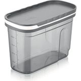 Foly Life Hava Geçirmez Yemek Hazırlama Saklama Kutusu 1250 ml Kilitli Kapaklı Yeniden Kullanılabilir Plastik Gıda Saklama Kabı, Istiflenebilir Mutfak Düzenleyici Kutuları, Bpa Içermez ve Mikrodalga - 0,33 - 00-Siyah - Beyaz