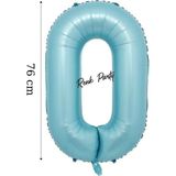 Folyo Balon 0 Rakamı Helyum Balon 76 cm Mavi Renk - 0 Yaş Balonu - 0 Rakam Balon - 34 Inch
