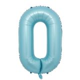 Folyo Balon 0 Rakamı Helyum Balon 76 cm (MAVİ)