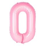 Folyo Balon 0 Rakamı Helyum Balon 76 cm (PEMBE)