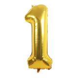 Folyo Balon 1 Rakamı Helyum Balon 76 Cm (GOLD)