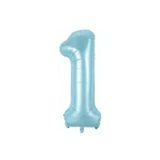 Folyo Balon 1 Rakamı Helyum Balon 76 Cm Mavi Renk - 1 Yaş