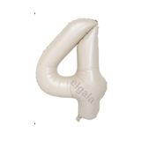 Folyo Balon 4 Rakamı Helyum Balon 76 Cm (KREM)