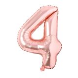 Folyo Balon 4 Rakamı Helyum Balon 76 Cm (ROSEGOLD)