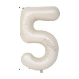 Folyo Balon 5 Rakamı Helyum Balon 76 Cm (KREM)