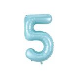 Folyo Balon 5 Rakamı Helyum Balon 76 Cm Mavi Renk - 5 Yaş