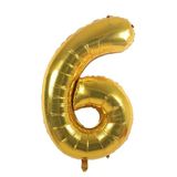 Folyo Balon 6 Rakamı Helyum Balon 76 Cm (GOLD)