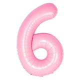 Folyo Balon 6 Rakamı Helyum Balon 76 Cm (PEMBE)