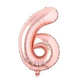 Folyo Balon 6 Rakamı Helyum Balon 76 Cm (ROSEGOLD)