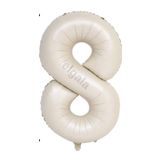 Folyo Balon 8 Rakamı Helyum Balon 76 Cm (KREM)