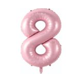 Folyo Balon 8 Rakamı Helyum Balon 76 Cm Pembe Renk - 8 Yaş Balonu