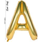 Folyo Balon A Harfi Helyum Balon 100 cm Gold Renk - A Harf Balon - Harf Folyo Balon - 40 Inch