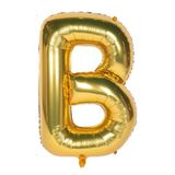 Folyo Balon B Harfi Helyum Balon 16 inch (GOLD)
