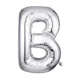 Folyo Balon B Harfi Helyum Balon 16 inch (GÜMÜŞ)