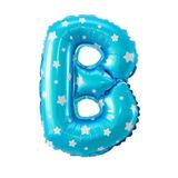Folyo Balon B Harfi Helyum Balon 16 inch (MAVİ)