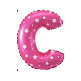 Folyo Balon C Harfi Helyum Balon 16 inch (PEMBE)