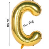 Folyo Balon C Harfi Helyum Balon 76 cm Gold Renk - C Harf Balon - Harf Folyo Balon - 34 Inch - Altın