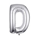 Folyo Balon D Harfi Helyum Balon 16 İnch (GÜMÜŞ)