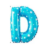 Folyo Balon D Harfi Helyum Balon 16 İnch (MAVİ)