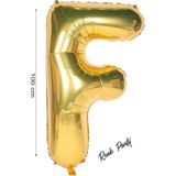 Folyo Balon F Harfi Helyum Balon 100 cm Gold Renk - F Harf Balon - Harf Folyo Balon - 40 Inch