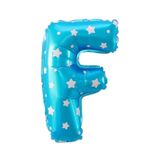 Folyo Balon F Harfi Helyum Balon 16 İnch (MAVİ)