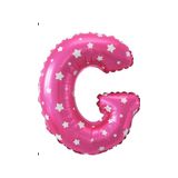 Folyo Balon G Harfi Helyum Balon 16 İnch (PEMBE)