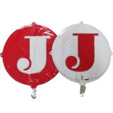 Folyo Balon Harf J Kırmızı-beyaz 18'' (dü 15tl)
