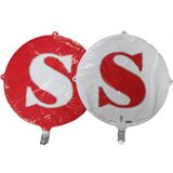 Folyo Balon Harf S Kırmızı-beyaz 18'' (dü 15tl)