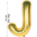 Folyo Balon J Harfi Helyum Balon 76 cm Gold Renk - J Harf Balon - Harf Folyo Balon - 34 Inch - Altın