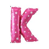 Folyo Balon K Harfi Helyum Balon 16 İnch (PEMBE)