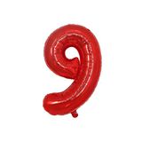 Folyo Balon Kırmızı 9 Rakamı 40 İnç 100 cm