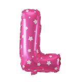 Folyo Balon L Harfi Helyum Balon 16 İnch (PEMBE)