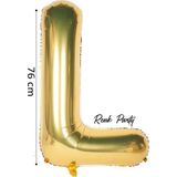 Folyo Balon L Harfi Helyum Balon 76 cm Gold Renk - L Harf Balon - Harf Folyo Balon - 34 Inch - Altın