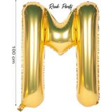 Folyo Balon M Harfi Helyum Balon 100 cm Gold Renk - M Harf Balon - Harf Folyo Balon - 40 Inch