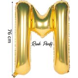 Folyo Balon M Harfi Helyum Balon 76 cm Gold Renk - M Harf Balon - Harf Folyo Balon - 34 Inch - Altın