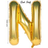 Folyo Balon N Harfi Helyum Balon 100 cm Gold Renk - N Harf Balon - Harf Folyo Balon - 40 Inch