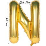 Folyo Balon N Harfi Helyum Balon 76 cm Gold Renk - N Harf Balon - Harf Folyo Balon - 34 Inch - Altın
