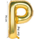 Folyo Balon P Harfi Helyum Balon 76 cm Gold Renk - P Harf Balon - Harf Folyo Balon - 34 Inch - Altın