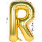 Folyo Balon R Harfi Helyum Balon 100 cm Gold Renk - R Harf Balon - Harf Folyo Balon - 40 Inch