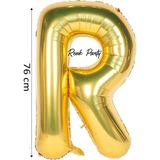 Folyo Balon R Harfi Helyum Balon 76 cm Gold Renk - R Harf Balon - Harf Folyo Balon - 34 Inch - Altın