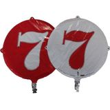 Folyo Balon Rakam 7 Çift Taraflı Kırmızı-beyaz 18'' - Pakette 1 Adet (dü 15tl)