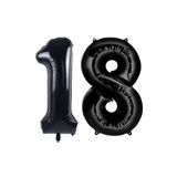 Folyo Balon Siyah 18 Rakamı 34 İnç 80 cm