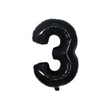 Folyo Balon Siyah 3 Rakamı 34 İnç 80 cm