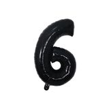 Folyo Balon Siyah 6 Rakamı 34 İnç 80 cm