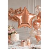 Folyo Balon Yıldız Rosegold 18 İnç 45 Cm Metalik Doğum Günü Nişan Söz Parti Süsleme Dekoru