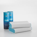 FOM 2'li Flex Tam Ortopedik Visco Konforlu Uyku Yastık Kampanyası, Ortopedik, 60 X 40 X 14/11, Açık Mavi - 60 x 40 cm
